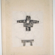 King of the Castle, levitating, rice paper rubbing by Isamu Akino